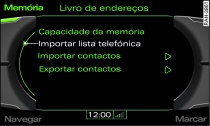 Importar agenda de telefones